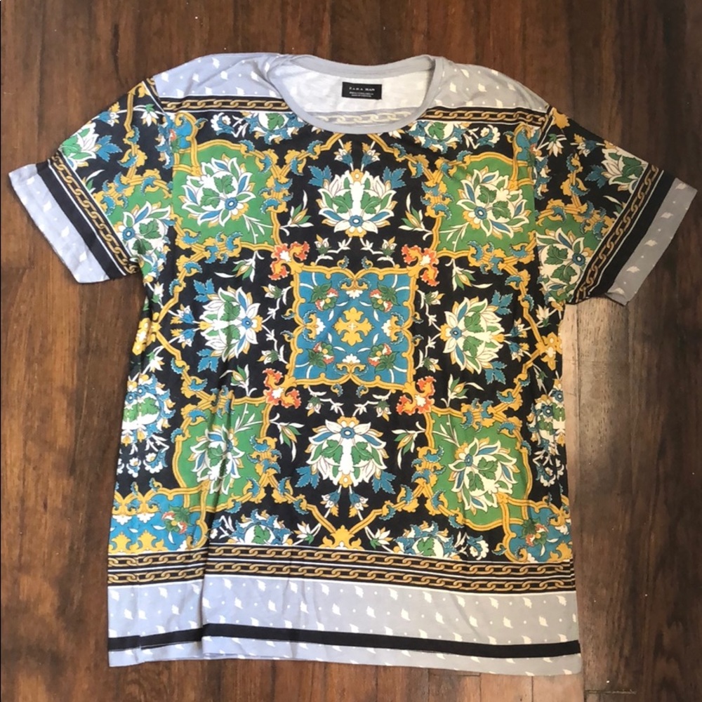 Zara Baroque pattern T-shirt